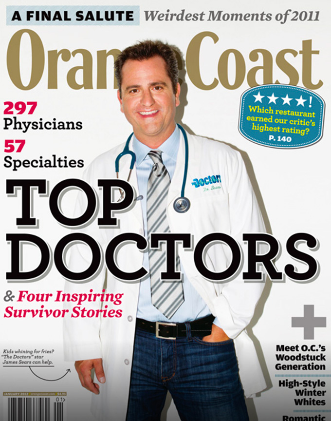 orange Coast Magazine Cover Dr Sears by Jason Wallis