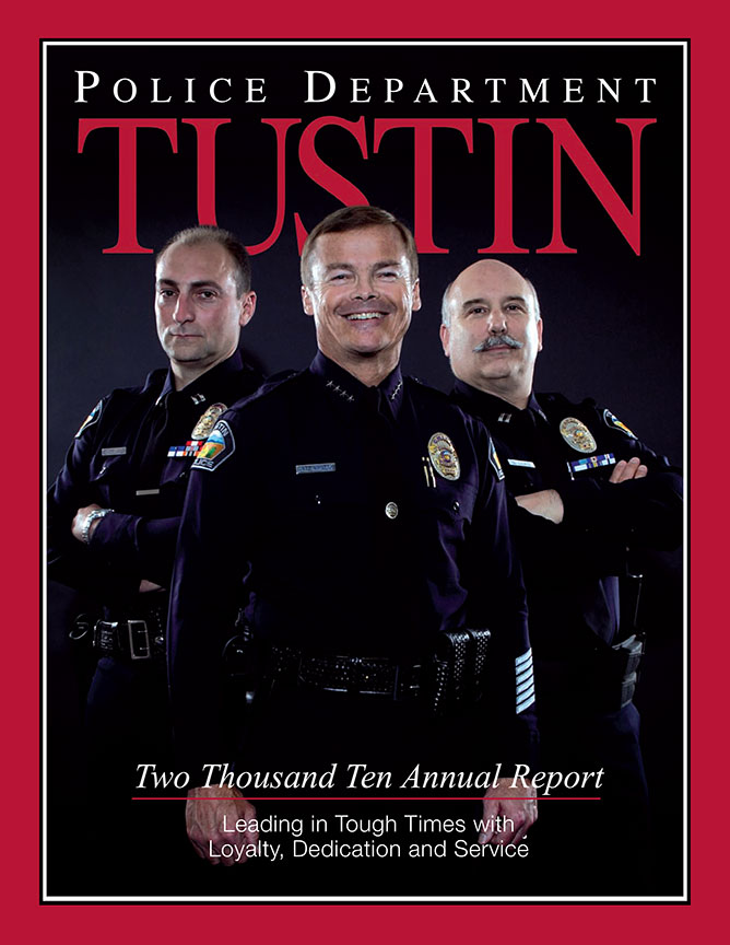 Police Department Captain and Officers Photo Tustin