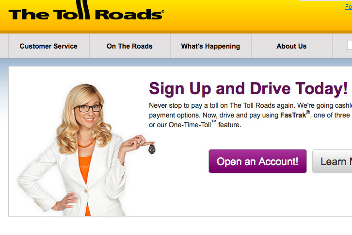 toll roads campaign model photography