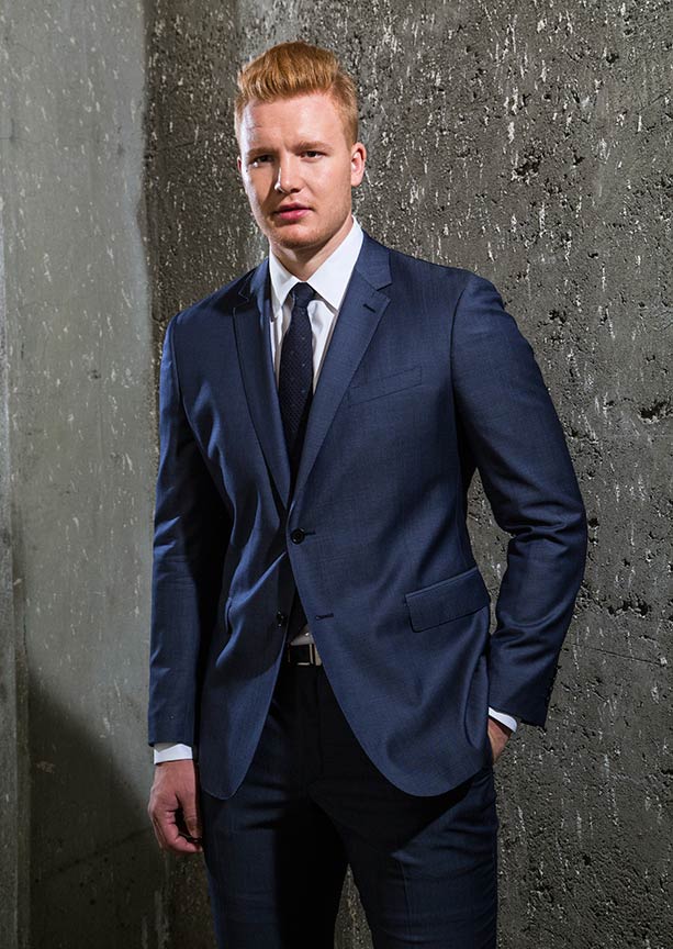Fashion Photo of Hockey Player Freddy Anderson in a suit